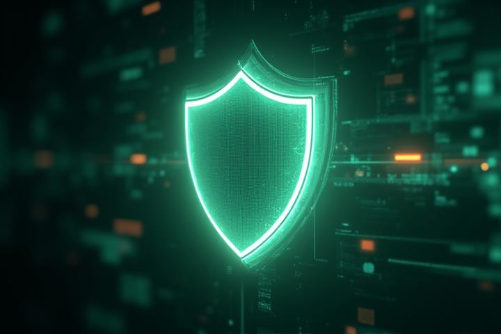 Escudo digital protegiendo datos personales y de salud
