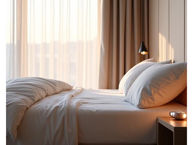 Dormitorio acogedor con un colchón de alta tecnología y almohadas cómodas, en un ambiente relajante