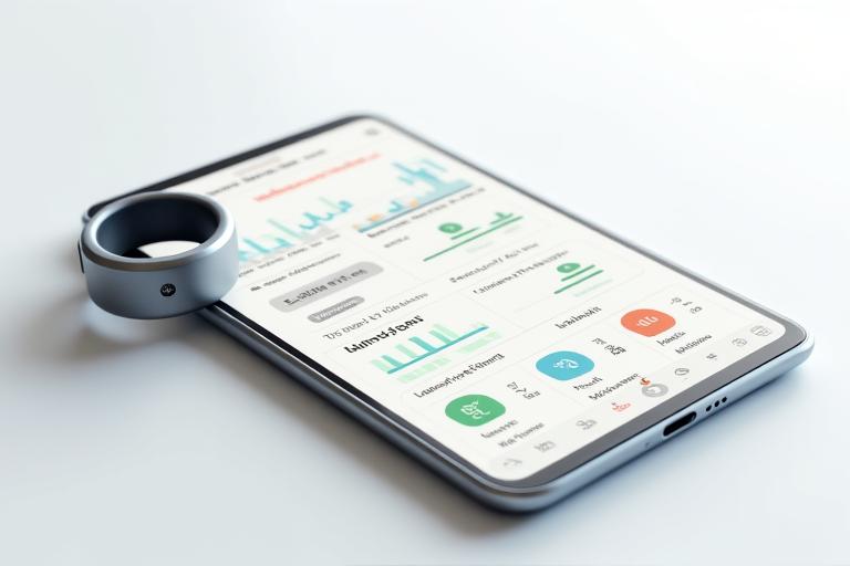 Dashboard de salud digital mostrando métricas de wearable